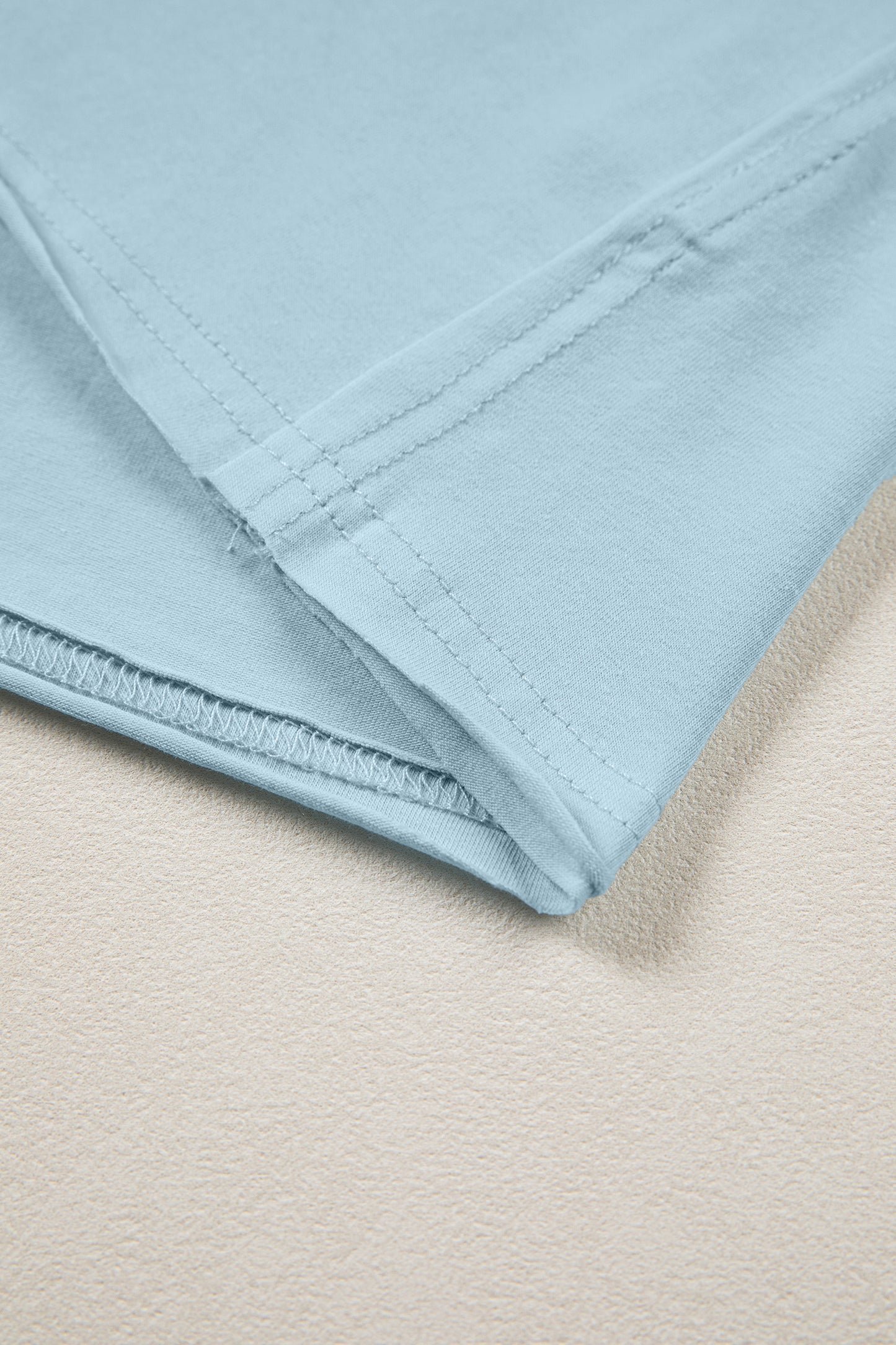 Myosotis Solid Color Round Neck Casual T Shirt