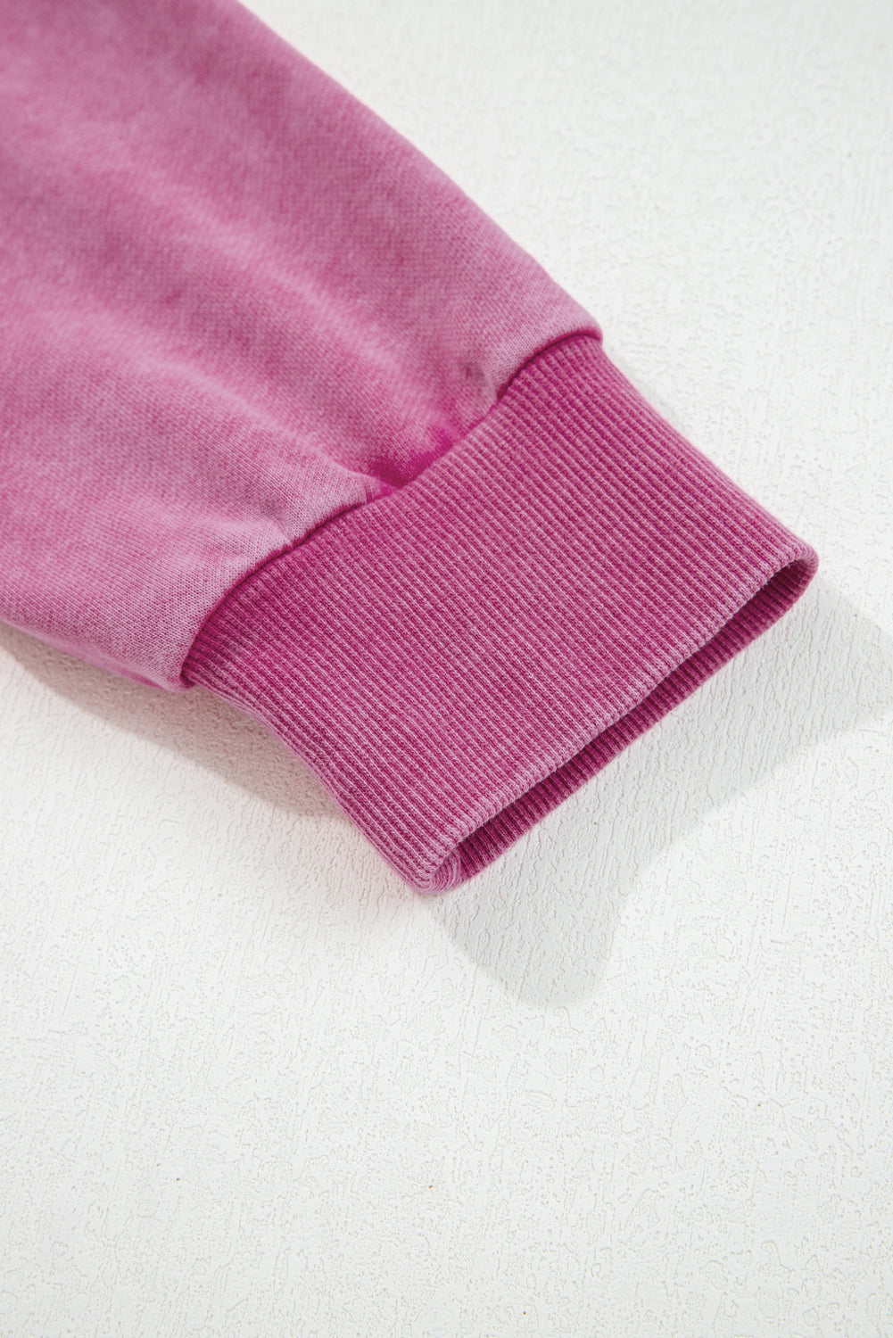 Lace Patchwork Detail Notched Neck Mineral Wash Baggy Sweatshirt