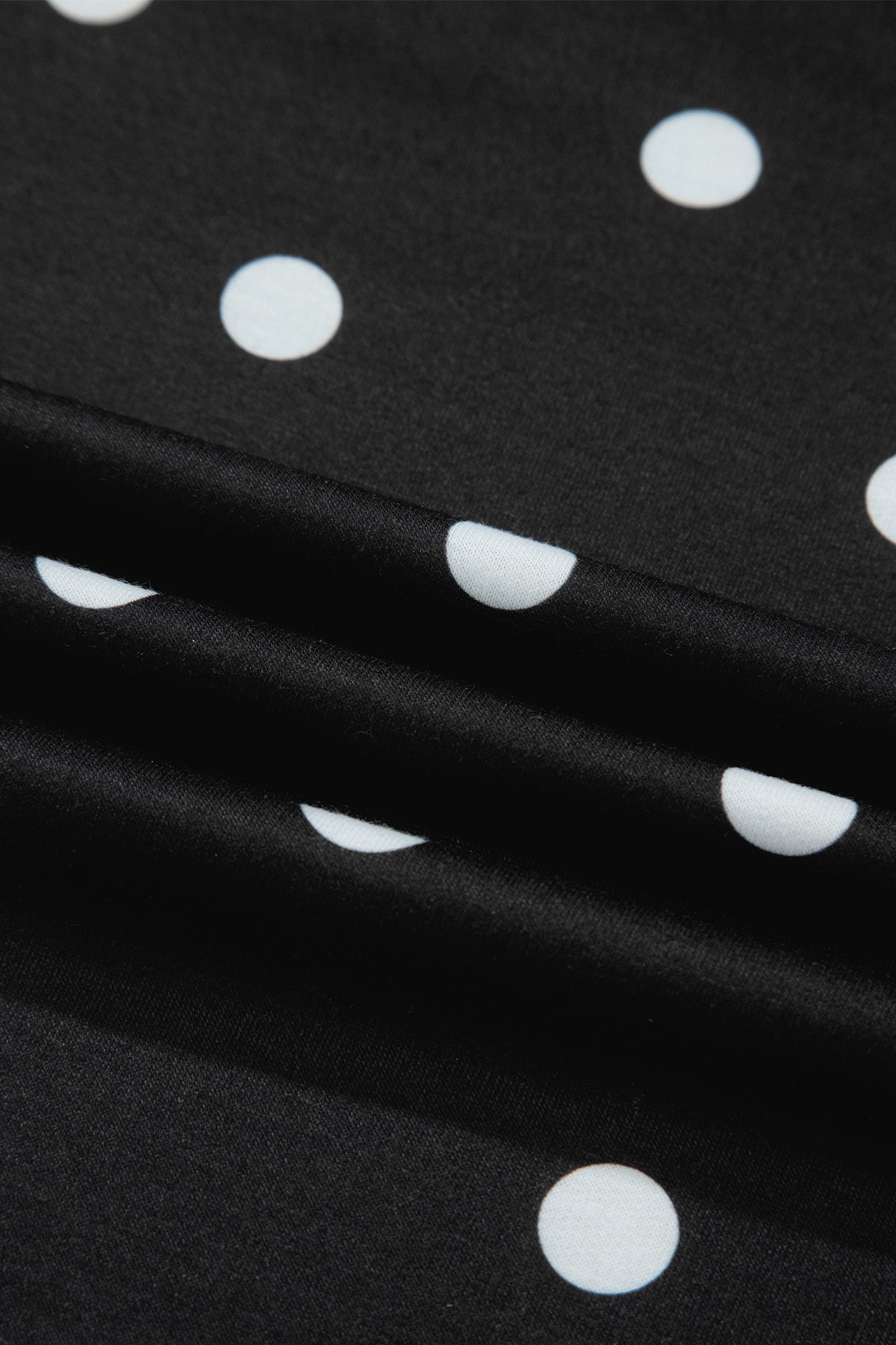 White Exposed Seam Detail Polka Dot Loose Tee Drawstring Shorts Set