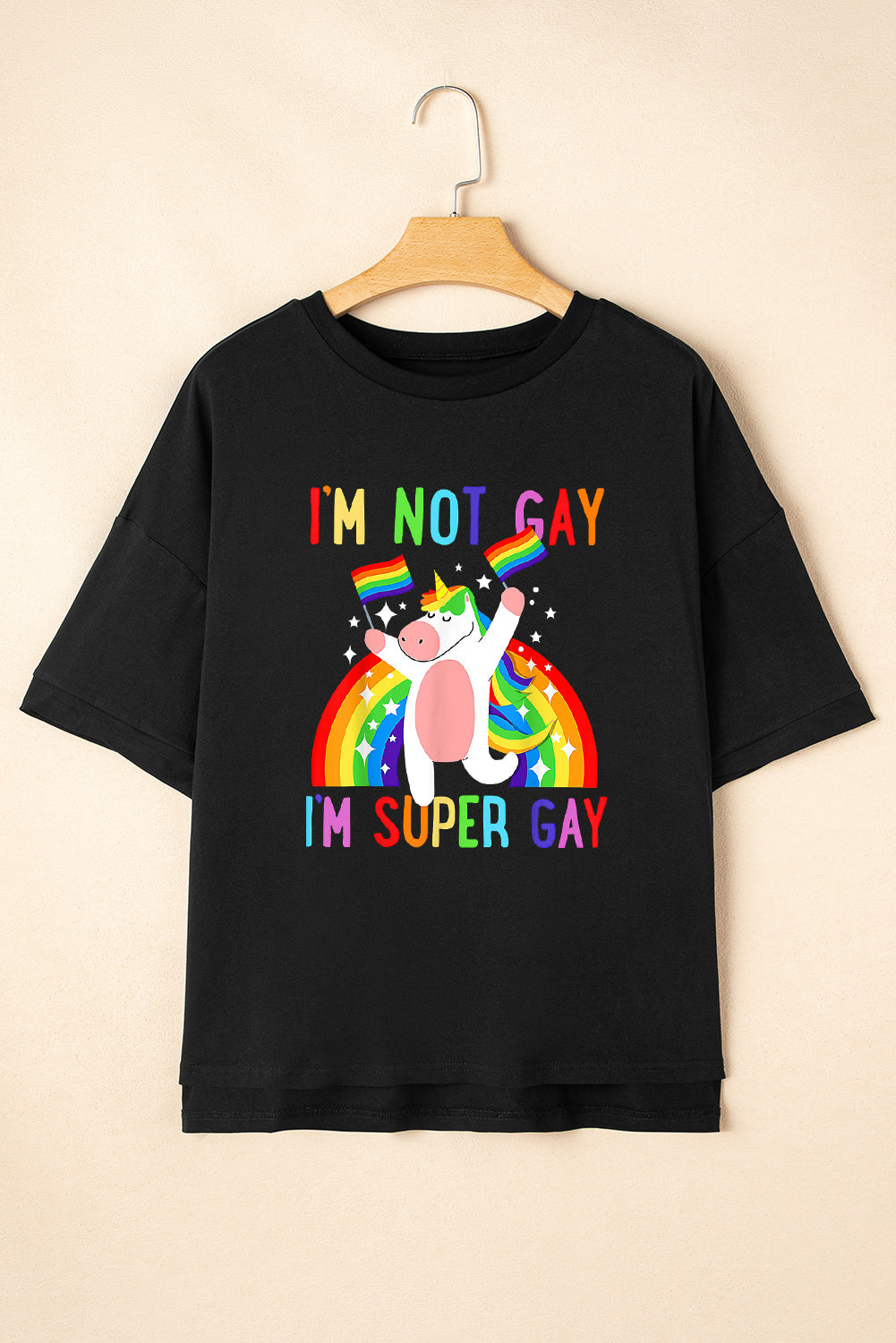 Unicorn Pride White Casual Loose Fit Tee