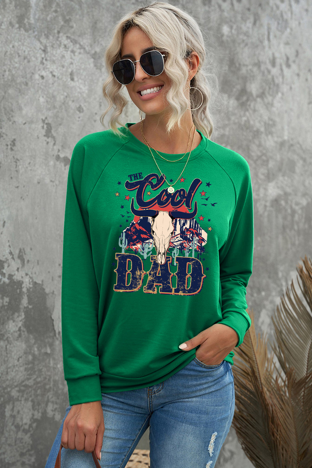 Cool Dad Red Graphic Pullover Sweatshirt