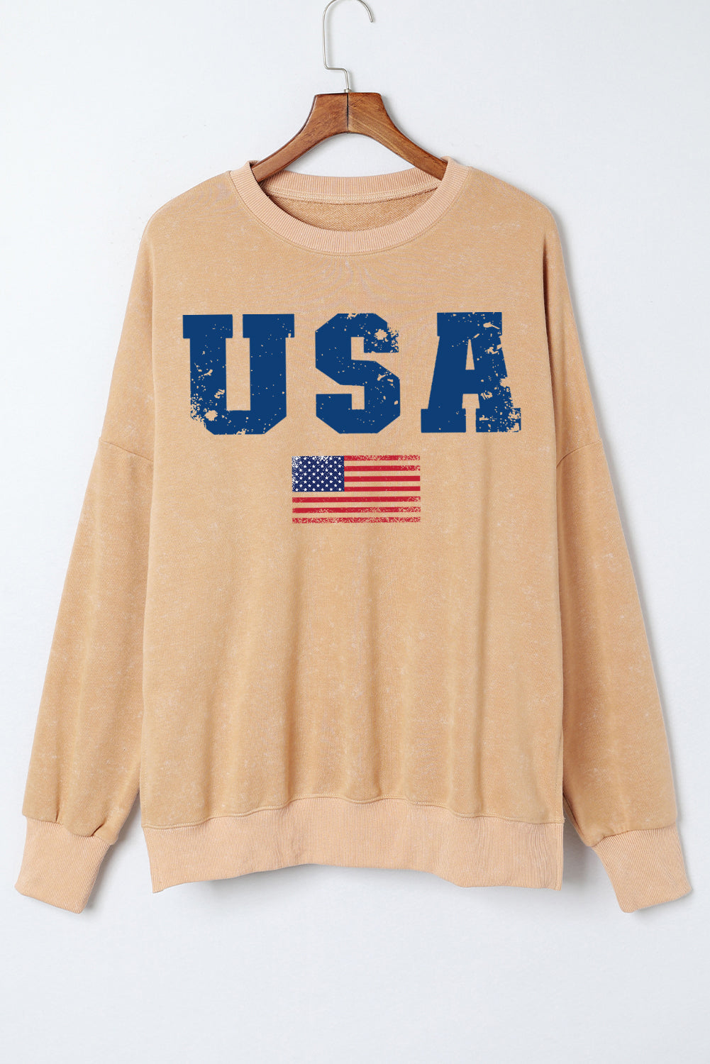 Vintage USA Graphic Sweatshirt with Loose Fit Design