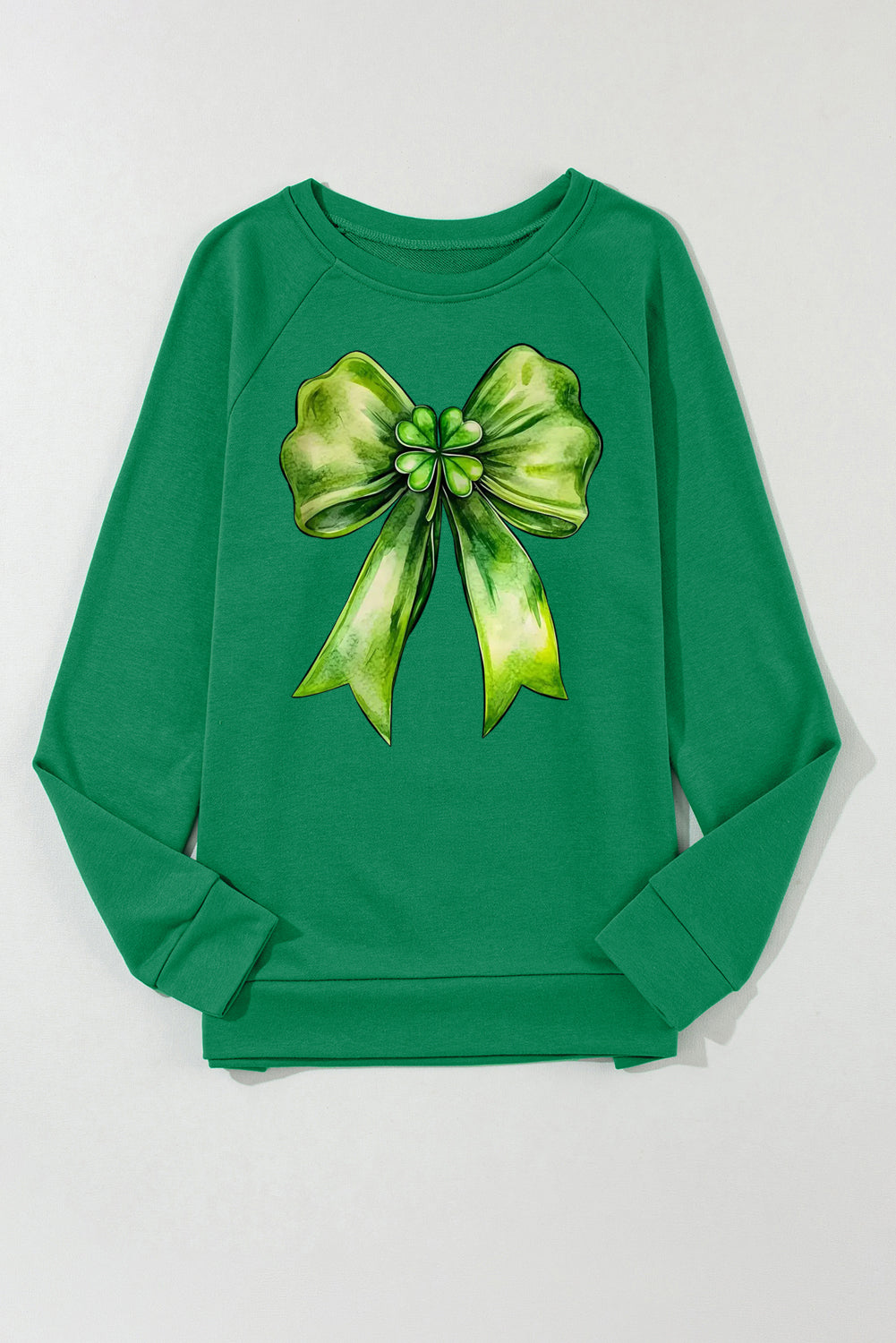 St. Patrick's Day Bow Pattern Crew Neck Sweatshirt