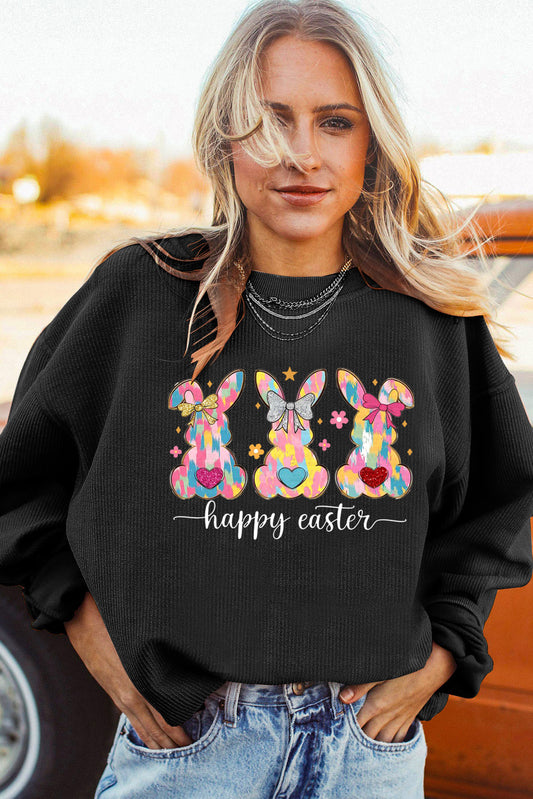 Easter Bunny Ribbed Corduroy Oversized Pullover