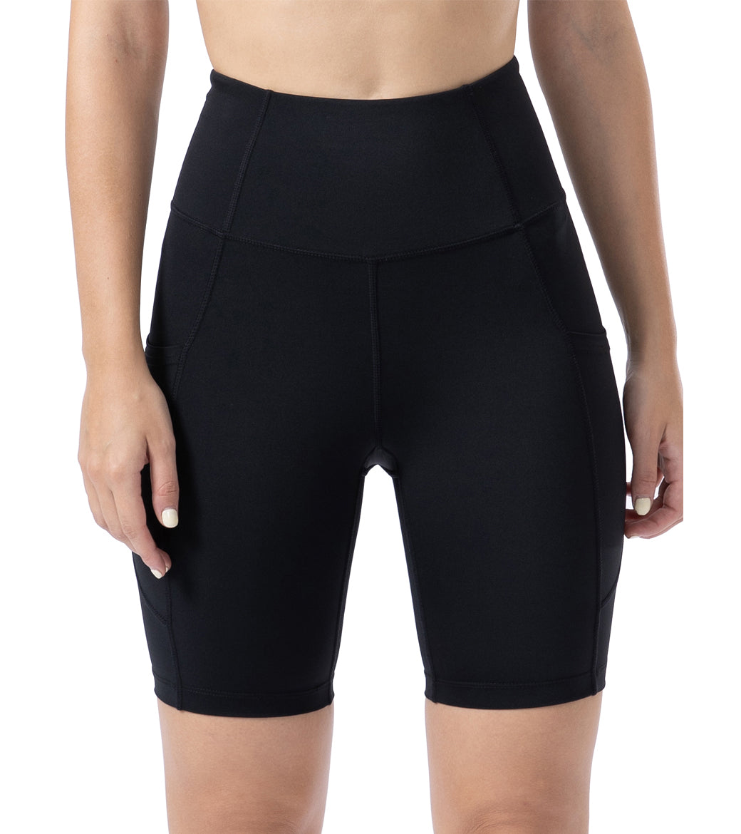 LOVESOFT  Women's 8" Exercise Running Biker Shorts With Side Pockets