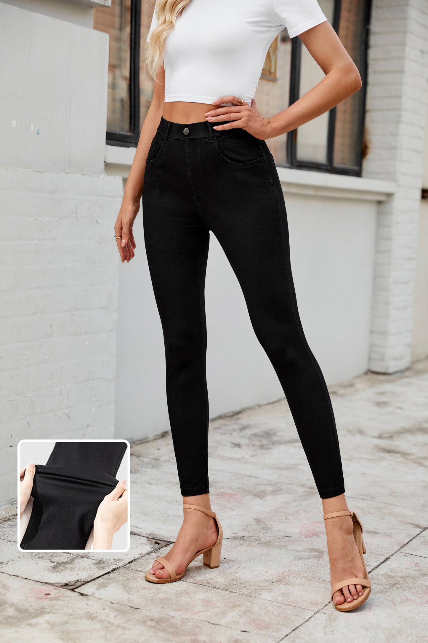 Women's Skinny Ankle High Waist Jeans