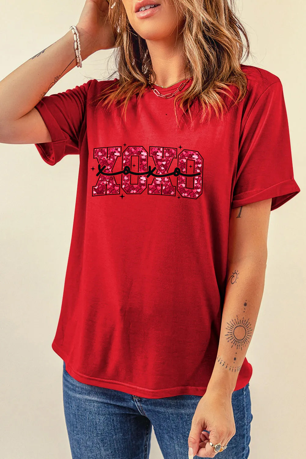 Valentine’s Day XOXO Heart Graphic Tee