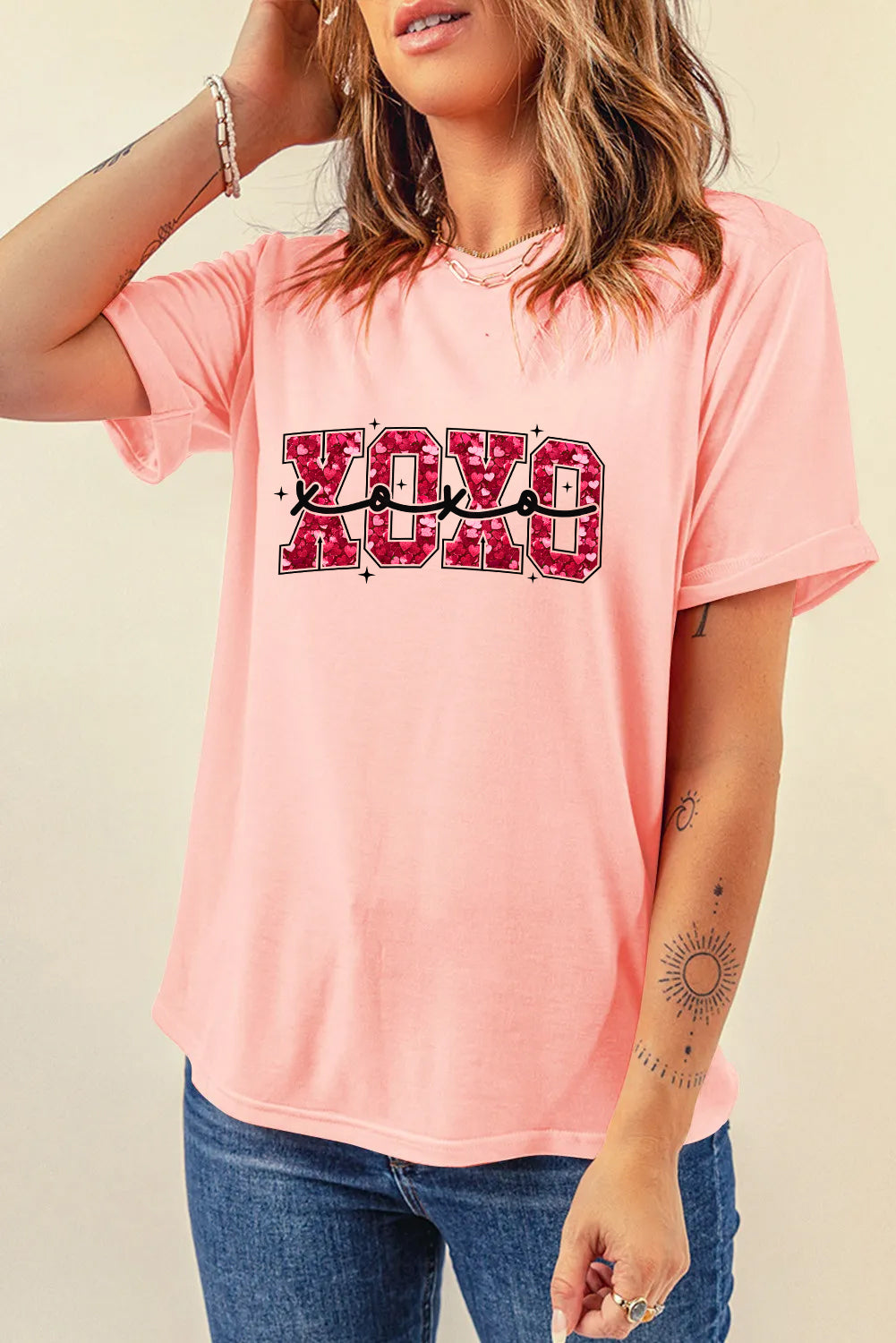 Valentine’s Day XOXO Heart Graphic Tee