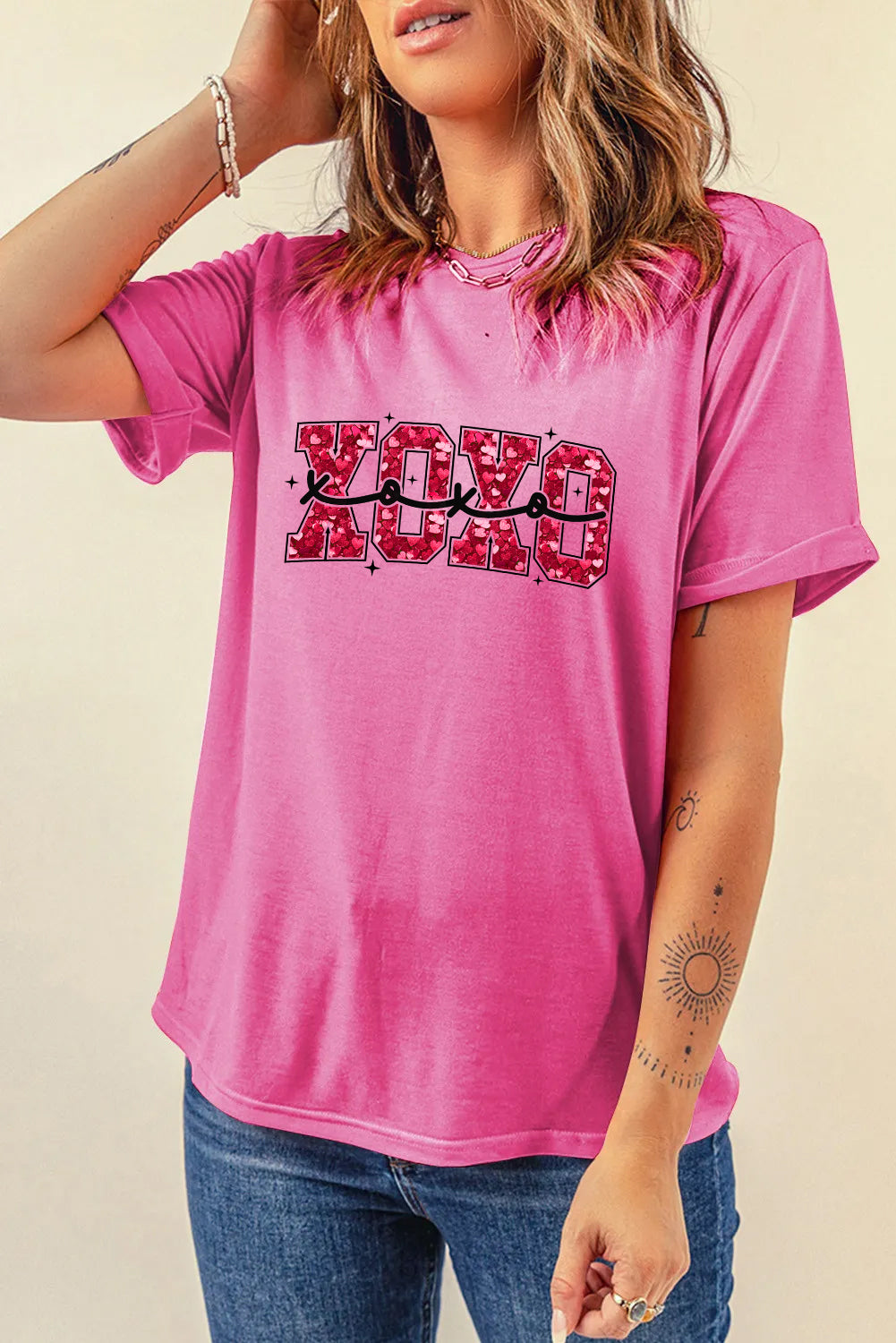 Valentine’s Day XOXO Heart Graphic Tee