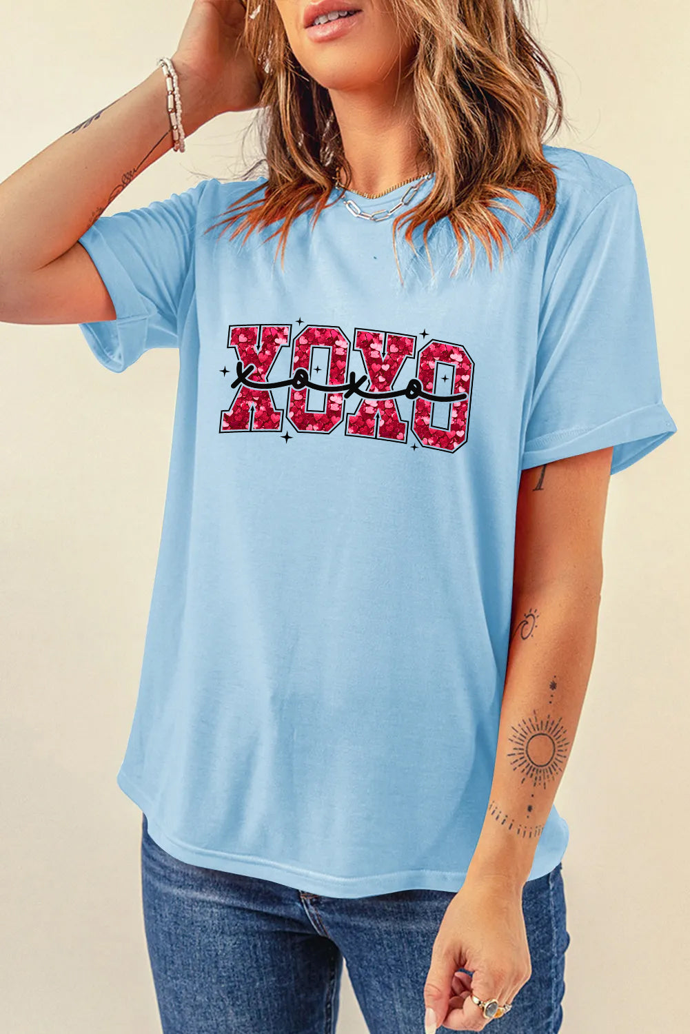 Valentine’s Day XOXO Heart Graphic Tee
