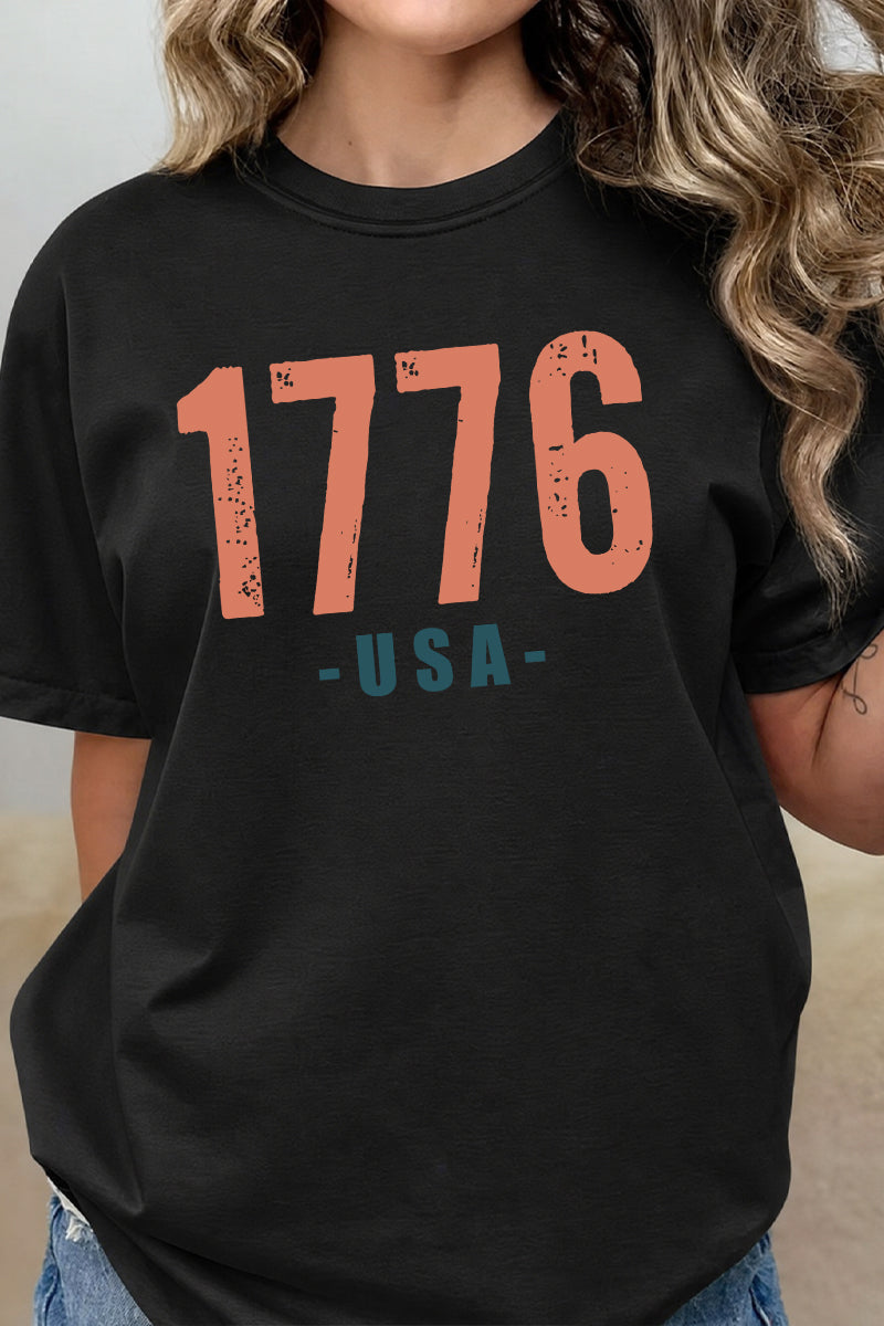 1776 USA Vintage Patriotic Independence Day Graphic Tee