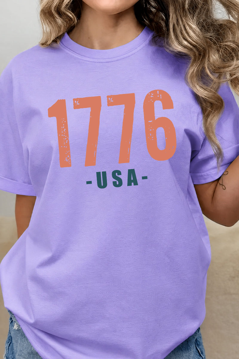 1776 USA Vintage Patriotic Independence Day Graphic Tee