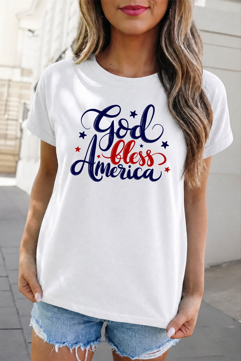 God Bless America Patriotic Independence Day Tee