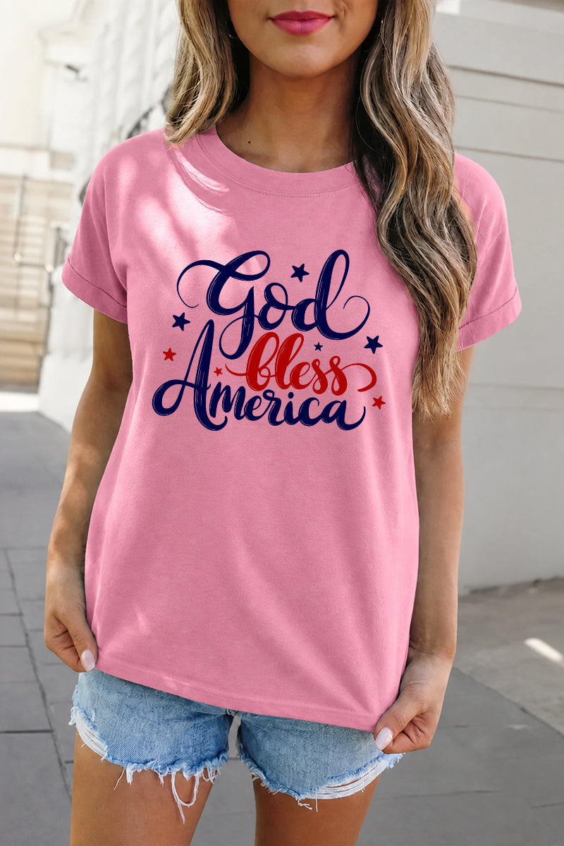 God Bless America Patriotic Independence Day Tee