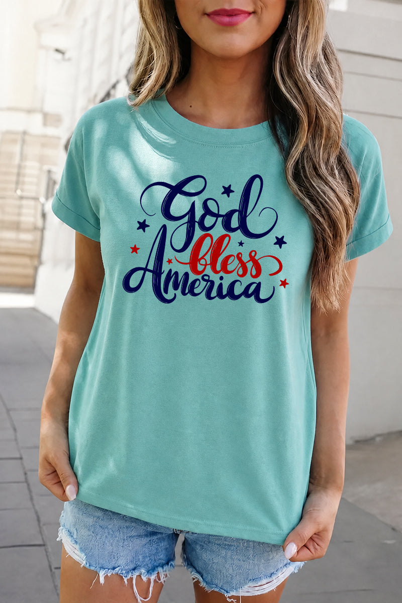 God Bless America Patriotic Independence Day Tee