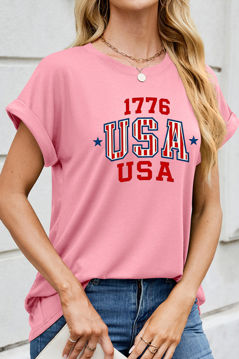 1776 USA Graphic Independence Day Patriotic Tee
