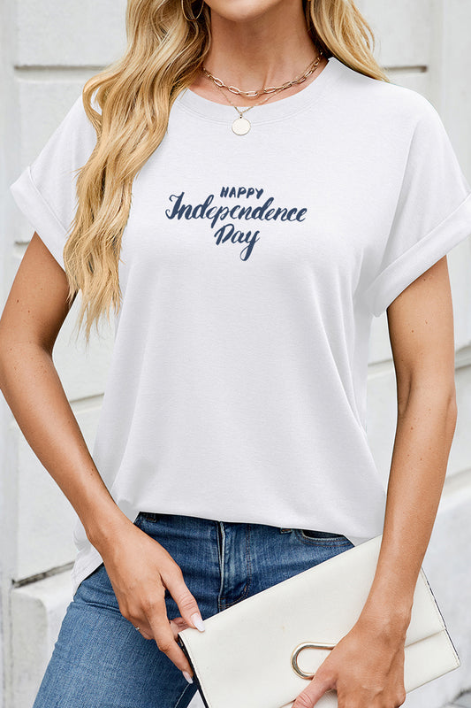 Happy Independence Day Patriotic Casual Graphic Tee