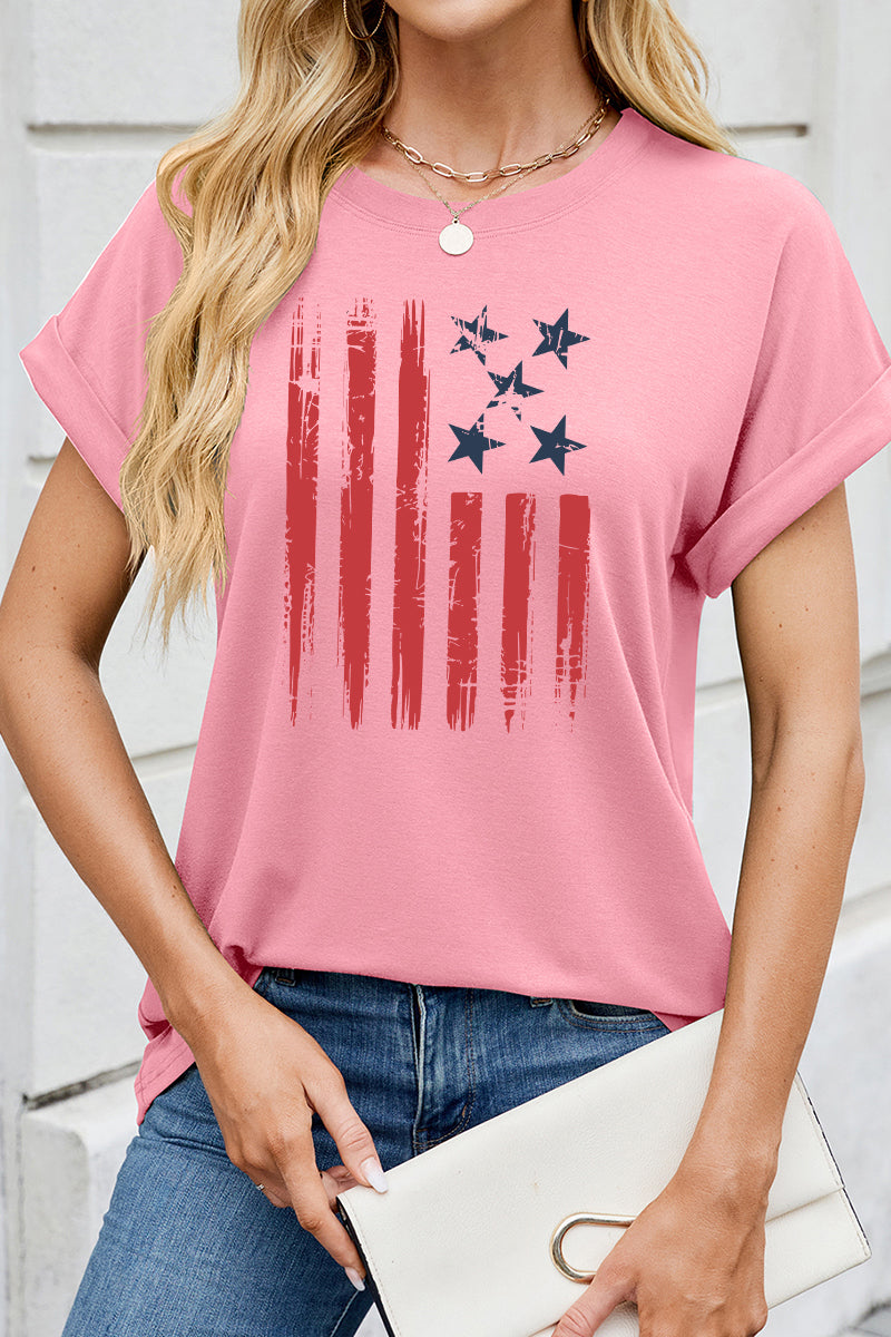 American Flag Independence Day Graphic Tee