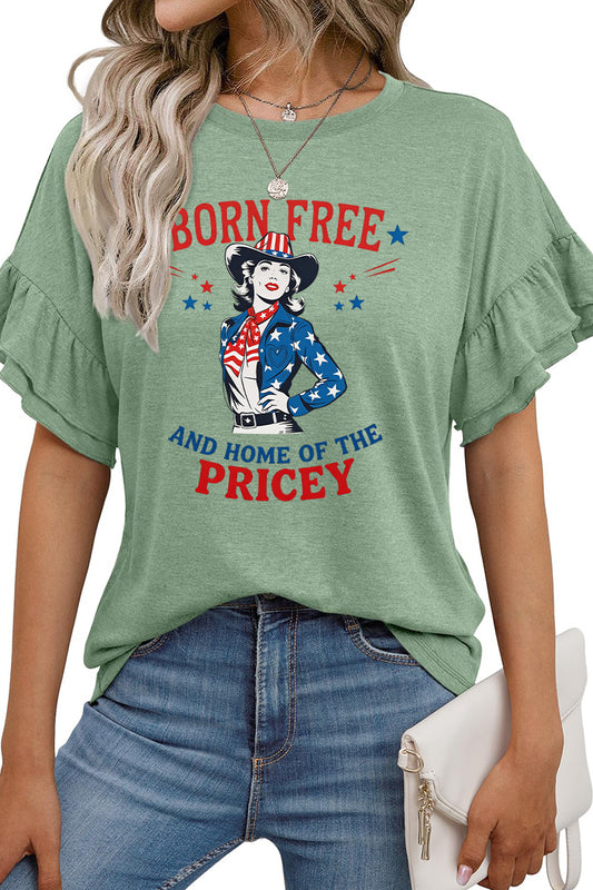 Born Free Patriotic Graphic Tee Women’s Independence Day