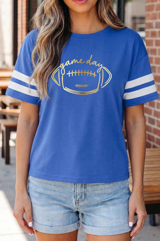 Gold Football Game Day Tee Women’s Team Spirit Top