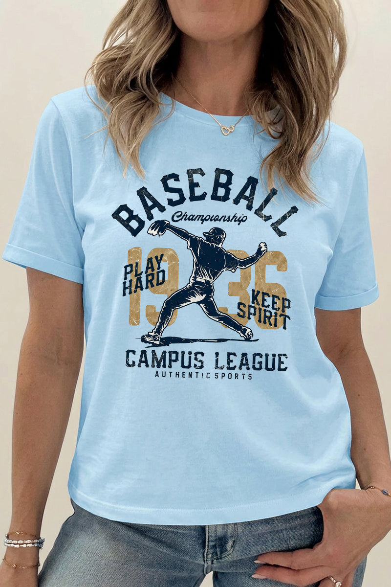 Game Day Baseball Championship Graphic Tee Women Sport Shirt