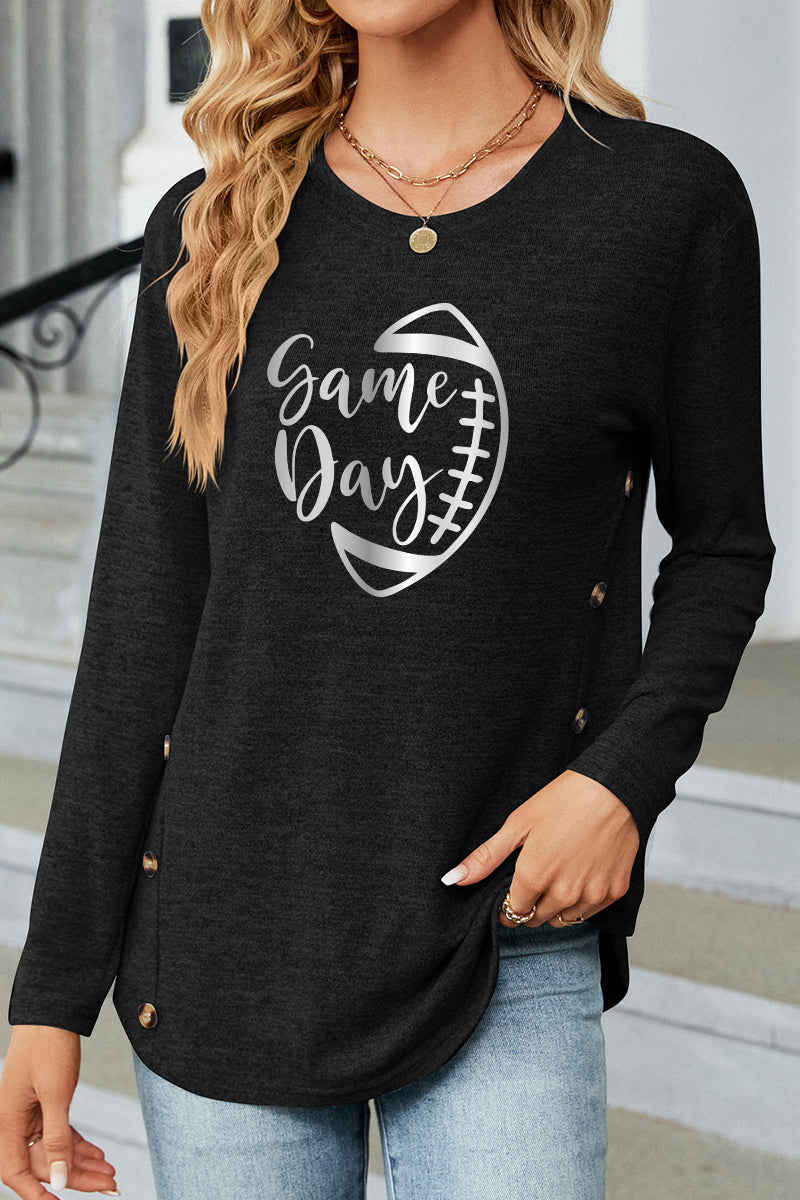 Football Graphic Rayon Blend Top Game Day Boutique