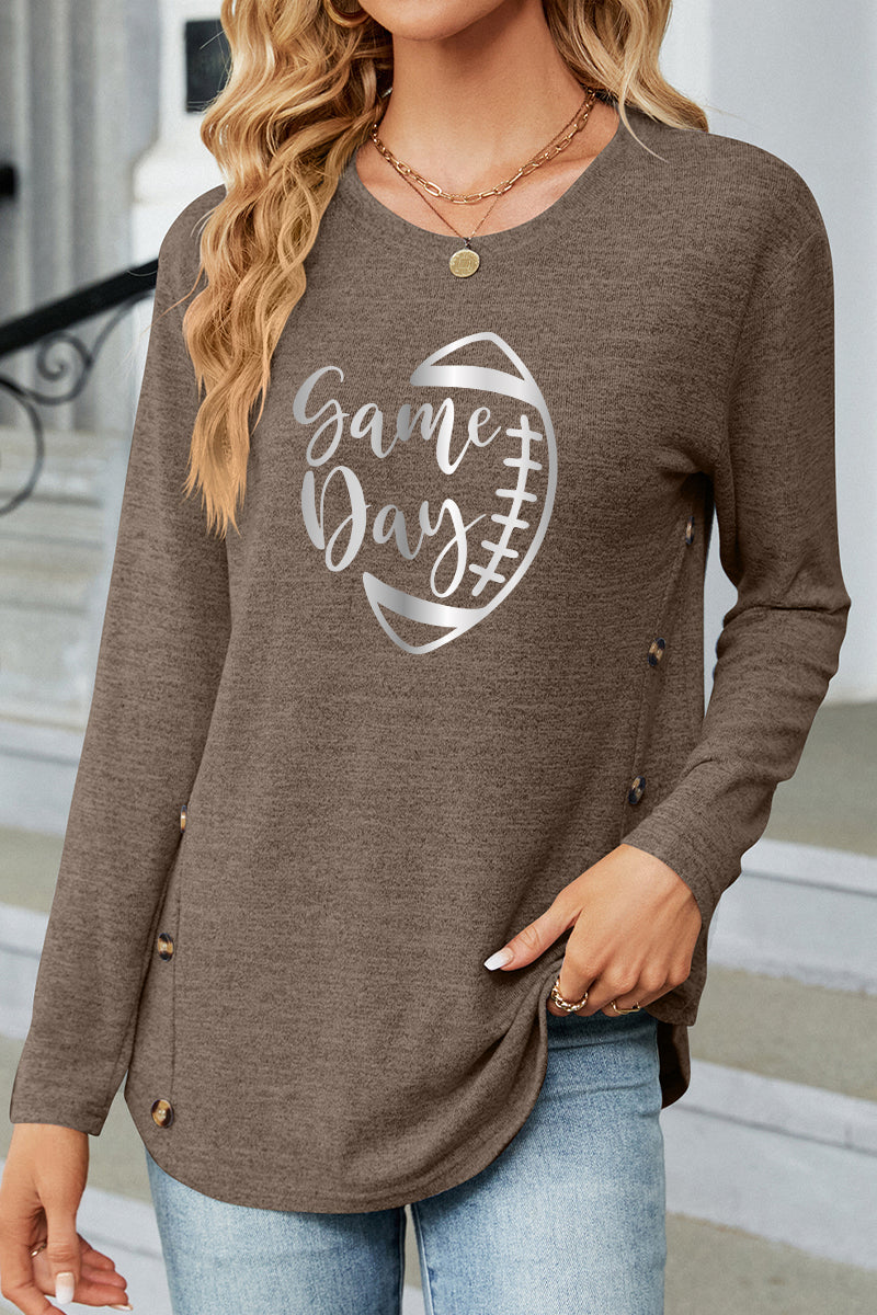 Football Graphic Rayon Blend Top Game Day Boutique