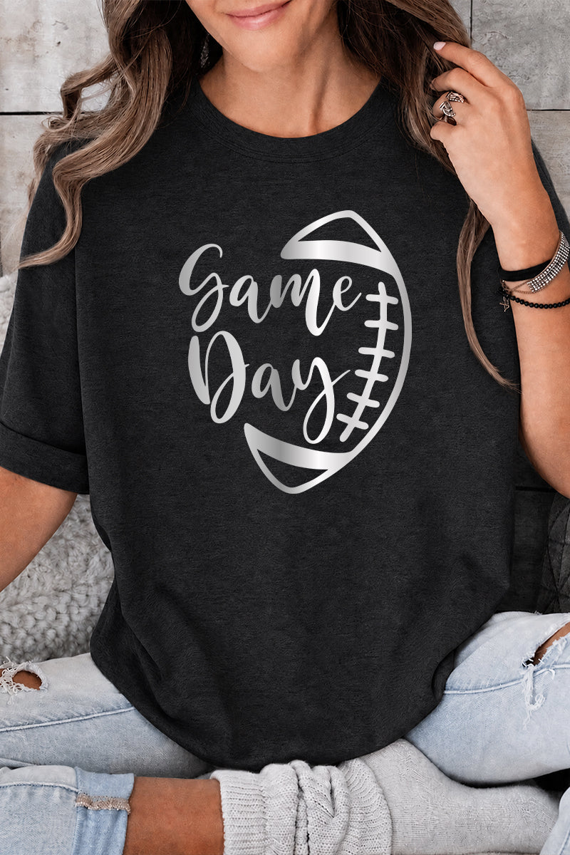 Football Outline Graphic Rayon Blend Tee Tailgate Boutique