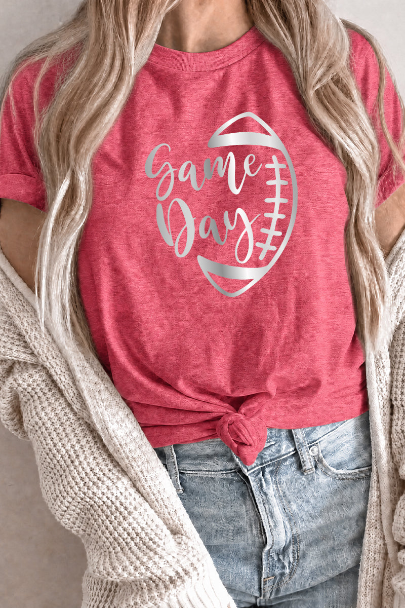 Football Outline Graphic Rayon Blend Tee Tailgate Boutique