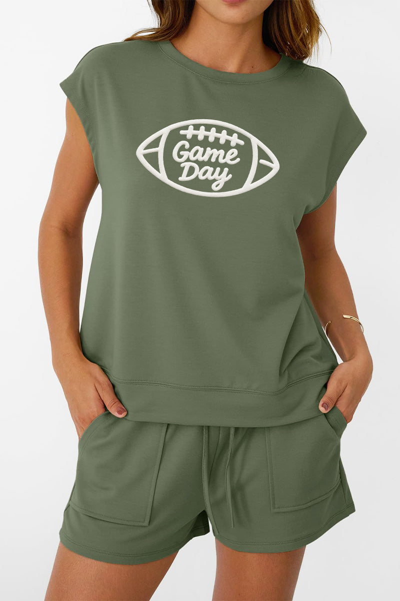 Football Game Day Set Women Minimal Sport Outfit