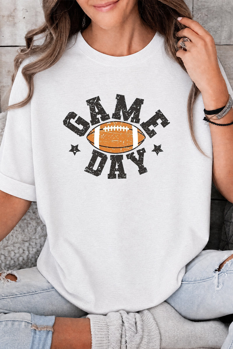 Football Graphic Rayon Tee Game Day Vintage Top