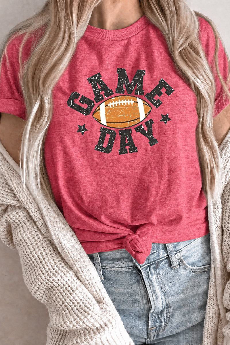 Football Graphic Rayon Tee Game Day Vintage Top