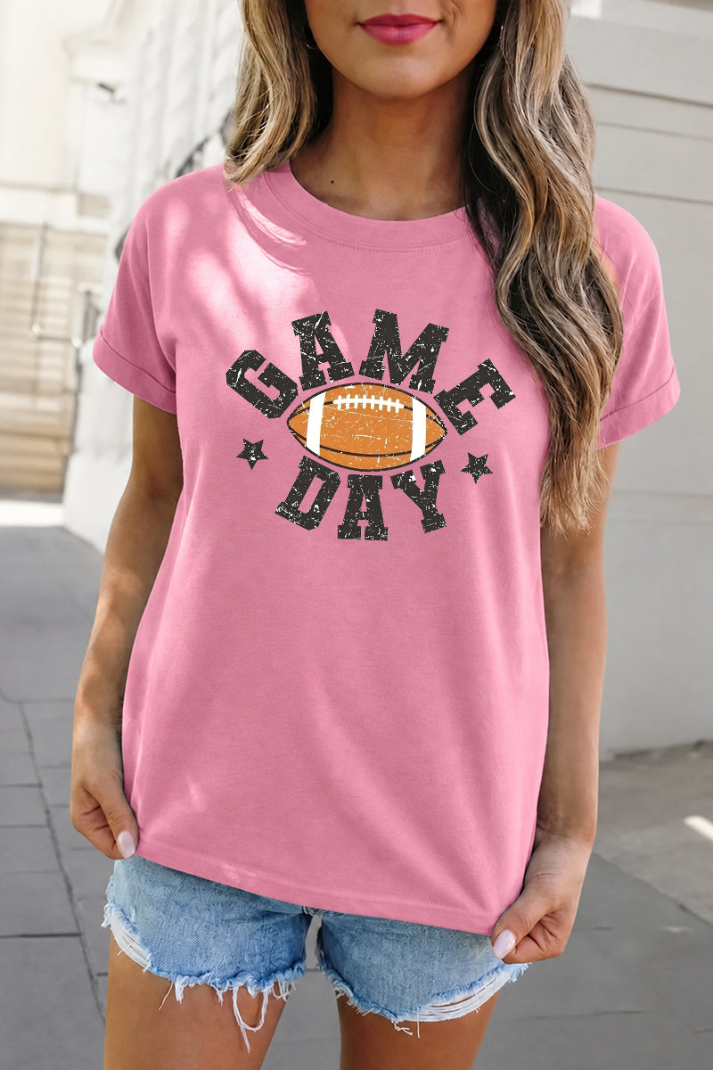 Vintage Football Game Day Tee Women Sport Graphic Shirt