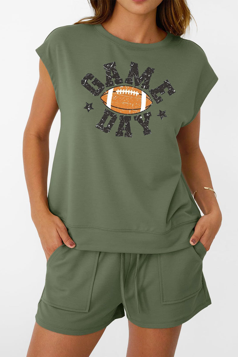 Football Game Day Set Women Oversized Sport Outfit