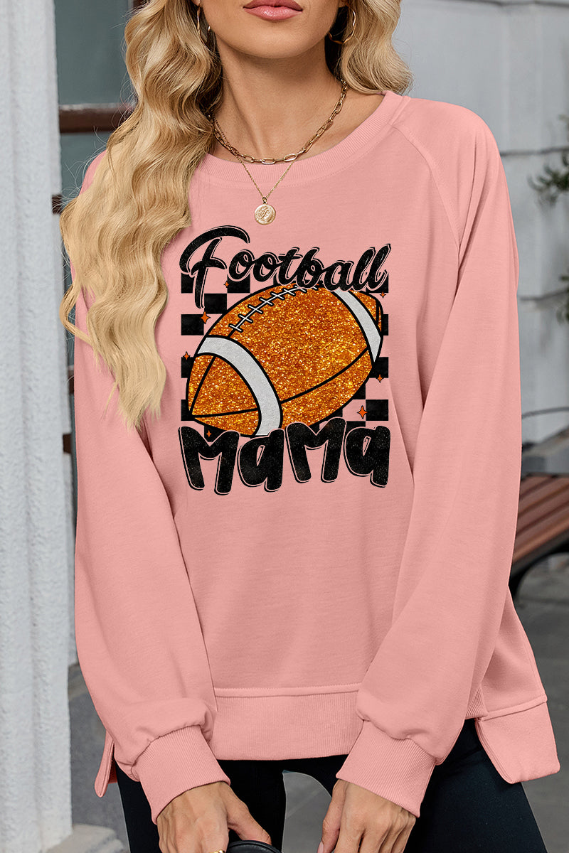 Football Graphic Sweatshirt Casual Game Day