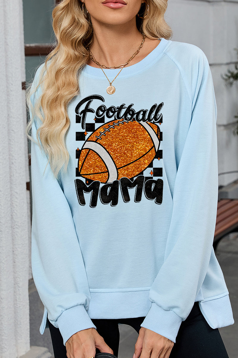 Football Graphic Sweatshirt Casual Game Day