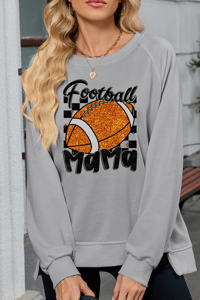 Football Graphic Sweatshirt Casual Game Day