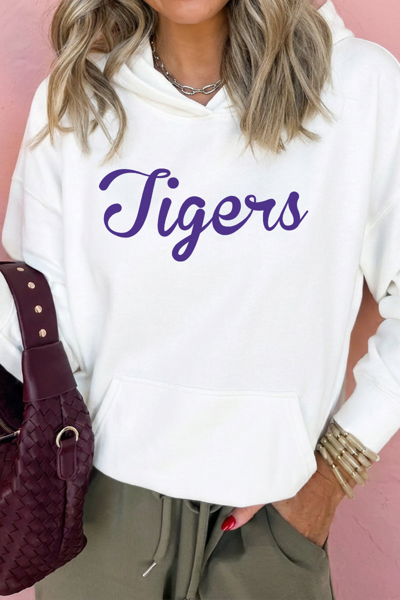 Tigers Graphic Hoodie Back to School Oversized Pullover