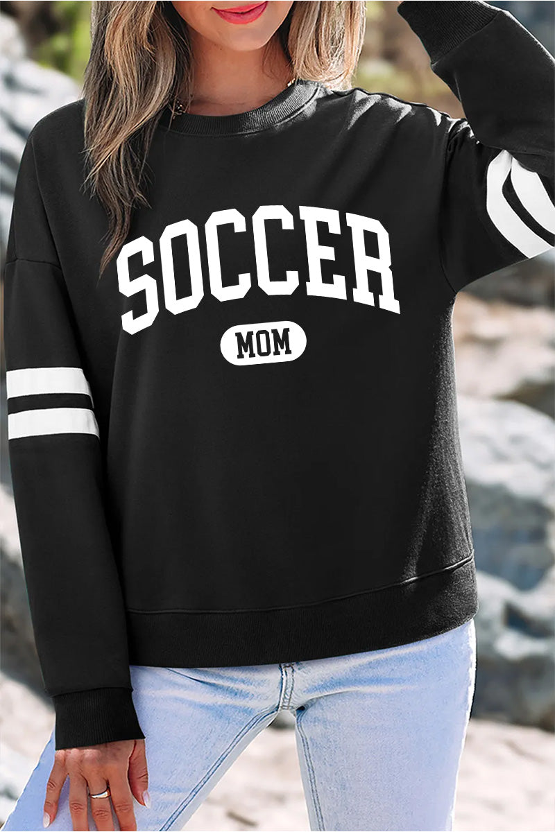 Soccer Mom Sweatshirt Women Game Day Pullover Green Varsity