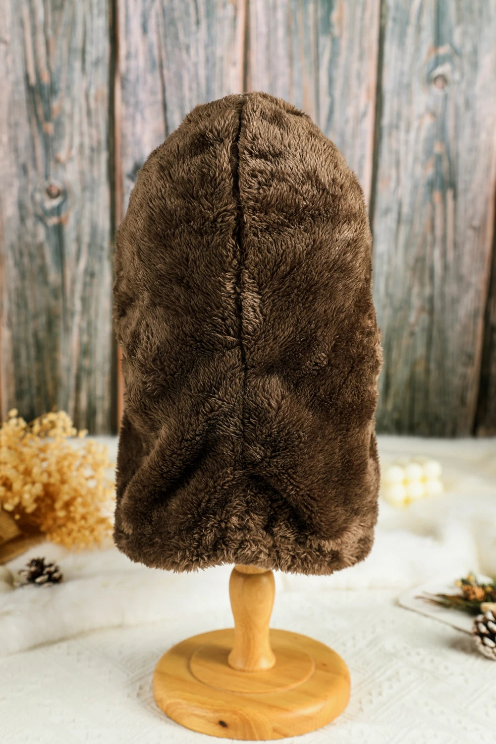Coffee Winter Sherpa Ski Mask Windproof Hood