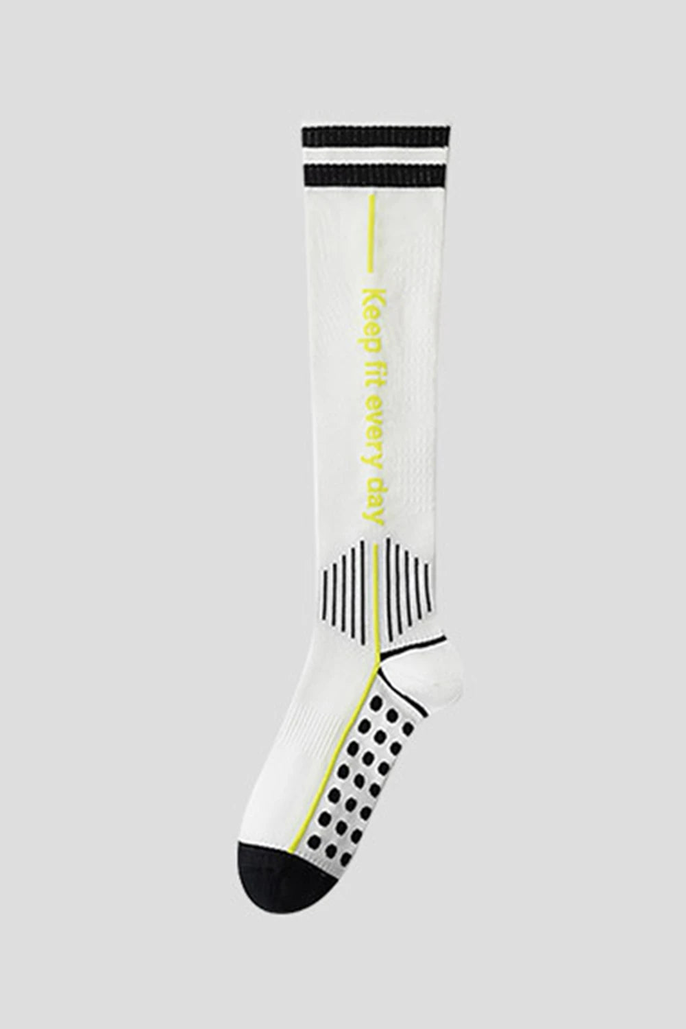 White Keep Fit Everyday Professional Compression Athletic Stockings