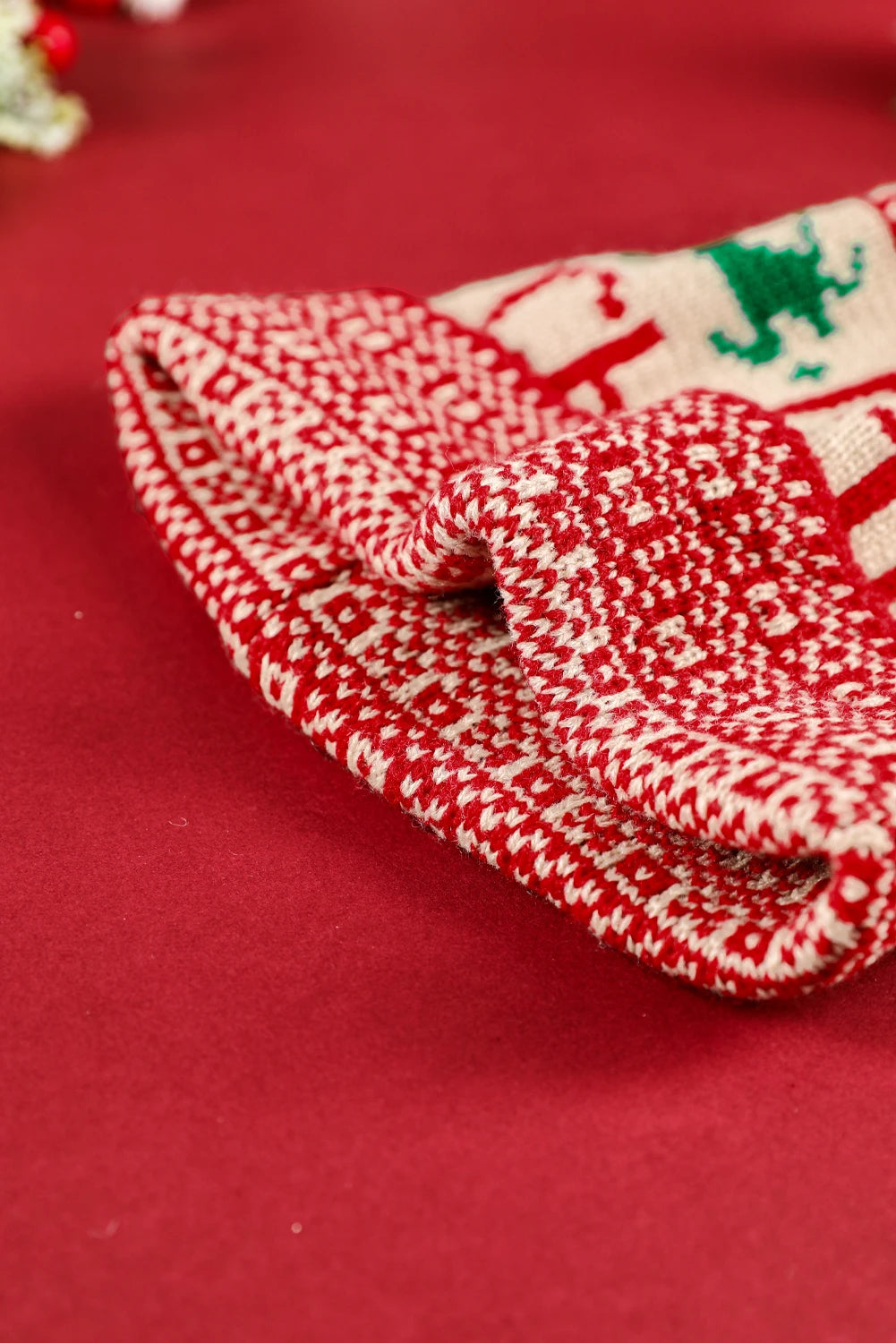 Fiery Red MERRY CHRISTMAS Winter Beanie Hat