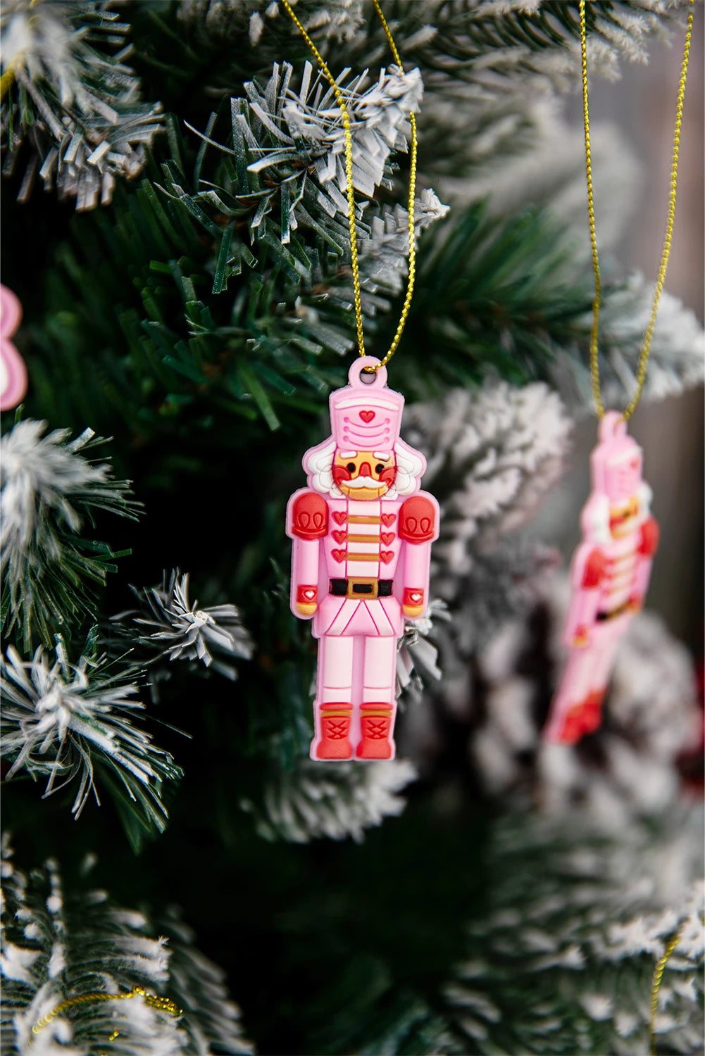 Pink 12pcs Christmas Tree Hanging Ornaments