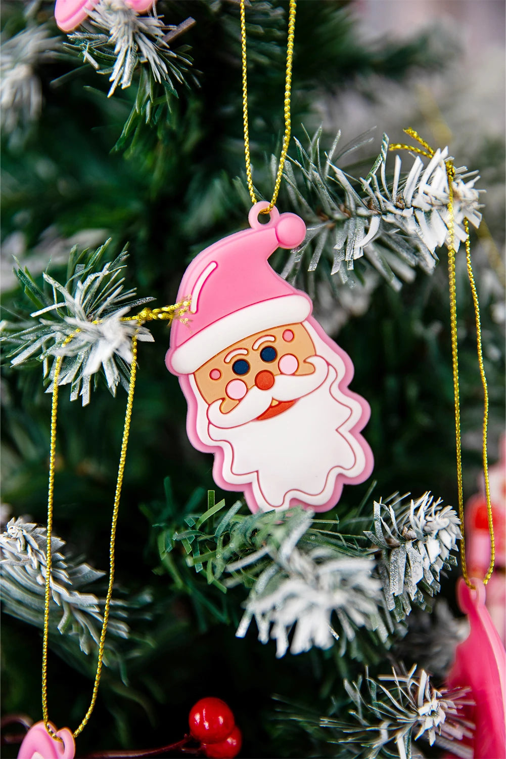 Pink 12pcs Christmas Tree Hanging Ornaments