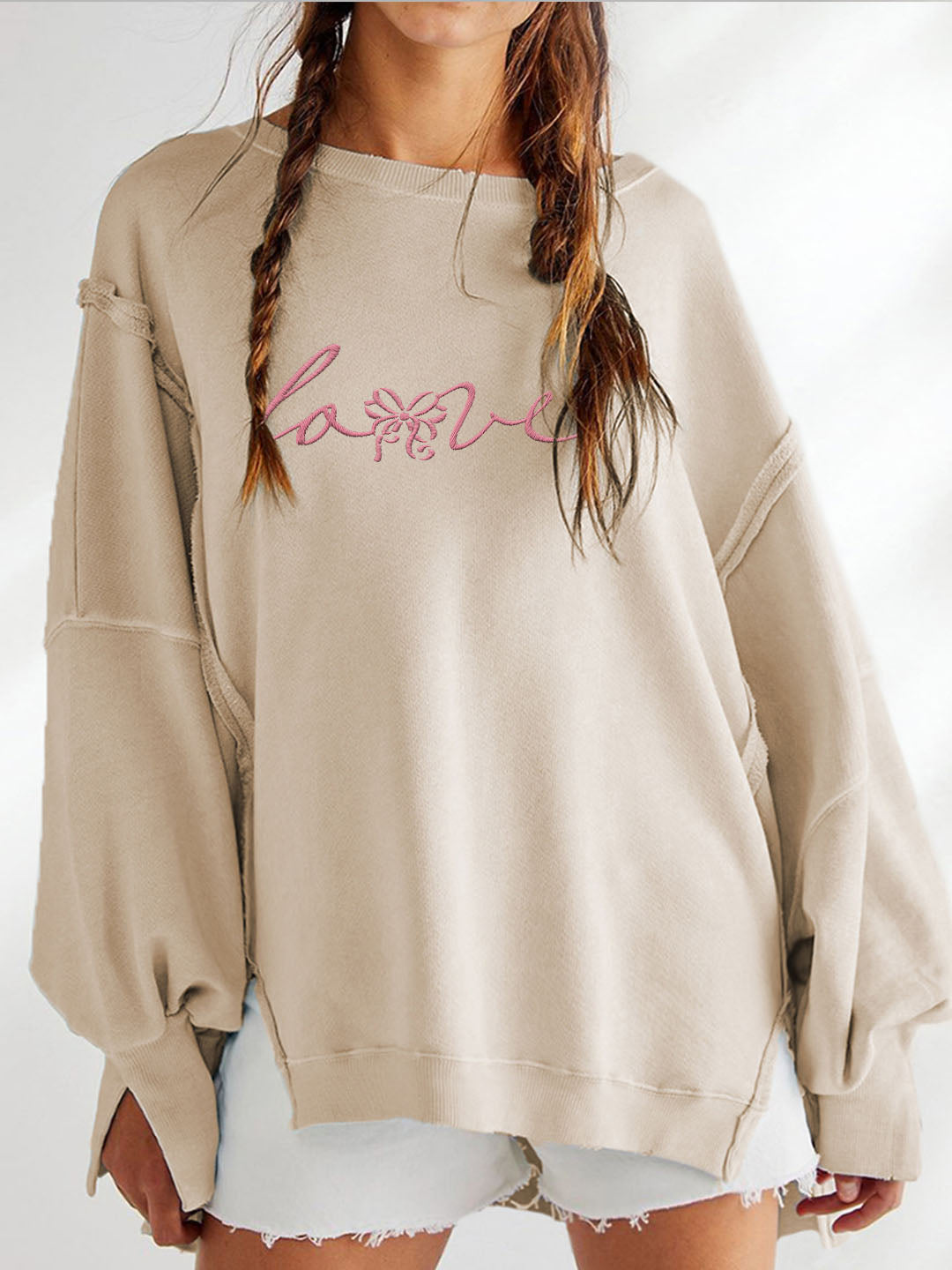 Valentine's Day Handwritten Love Graphic Loose Top