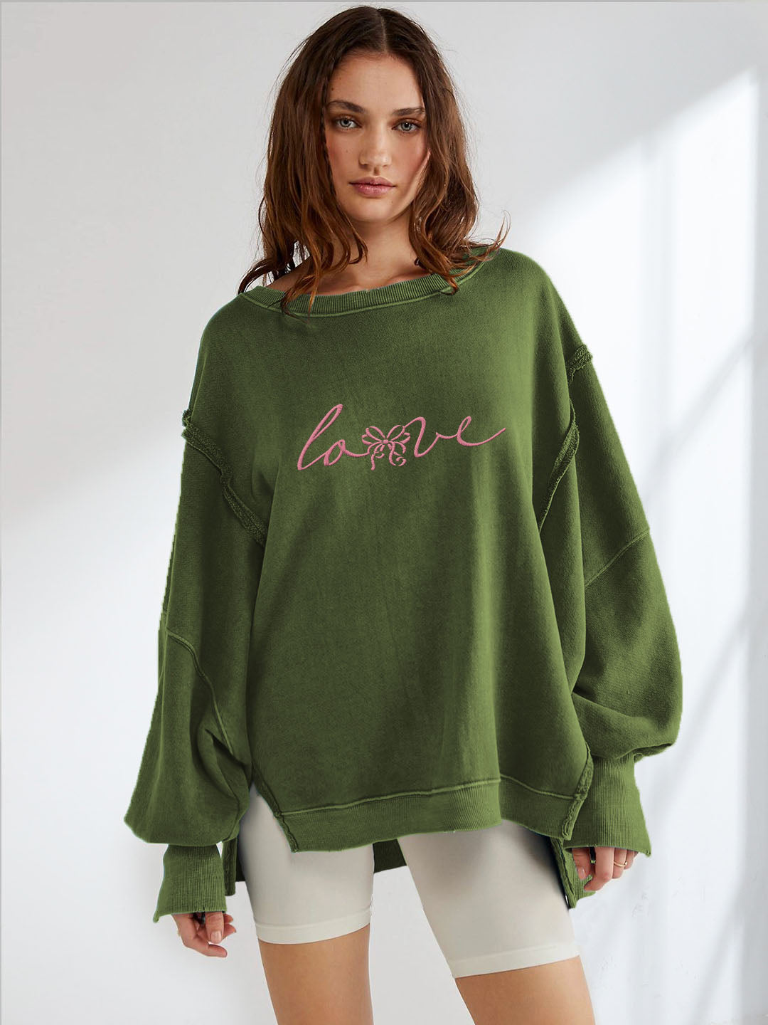 Valentine's Day Handwritten Love Graphic Loose Top