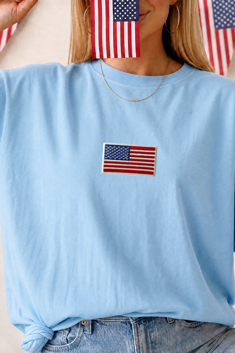 American Flag  Oversized Independence Day Tee