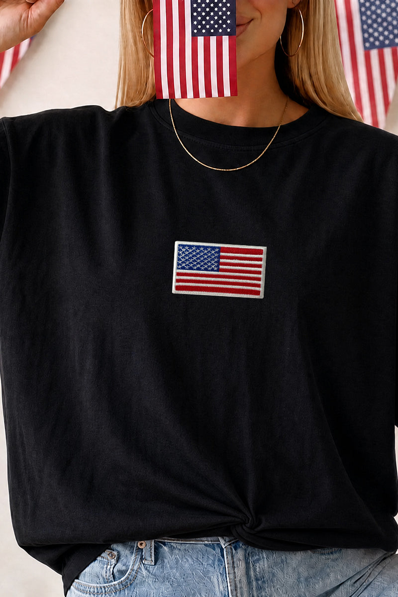 American Flag  Oversized Independence Day Tee