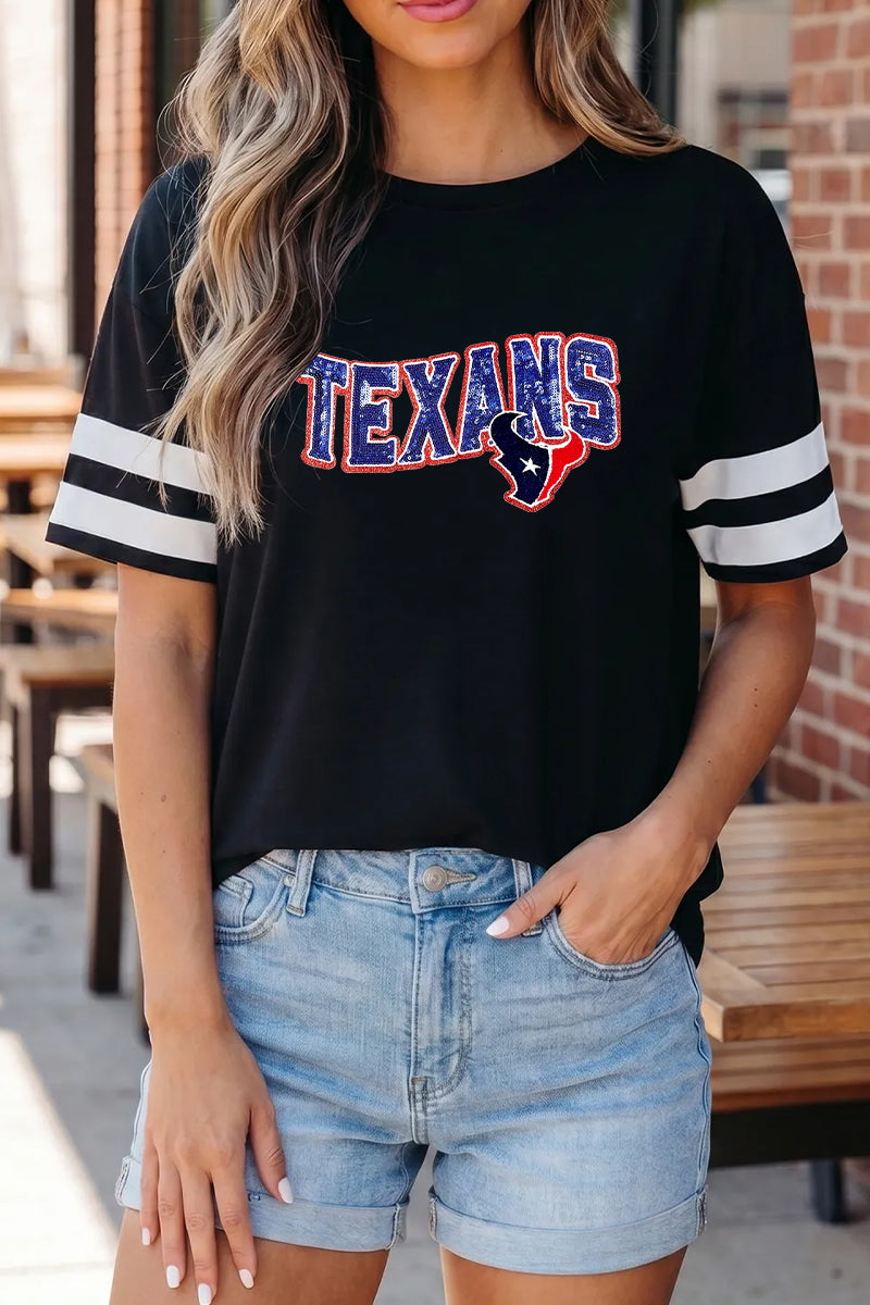 Texas Game Day Football Graphic Tee Women Sporty Top