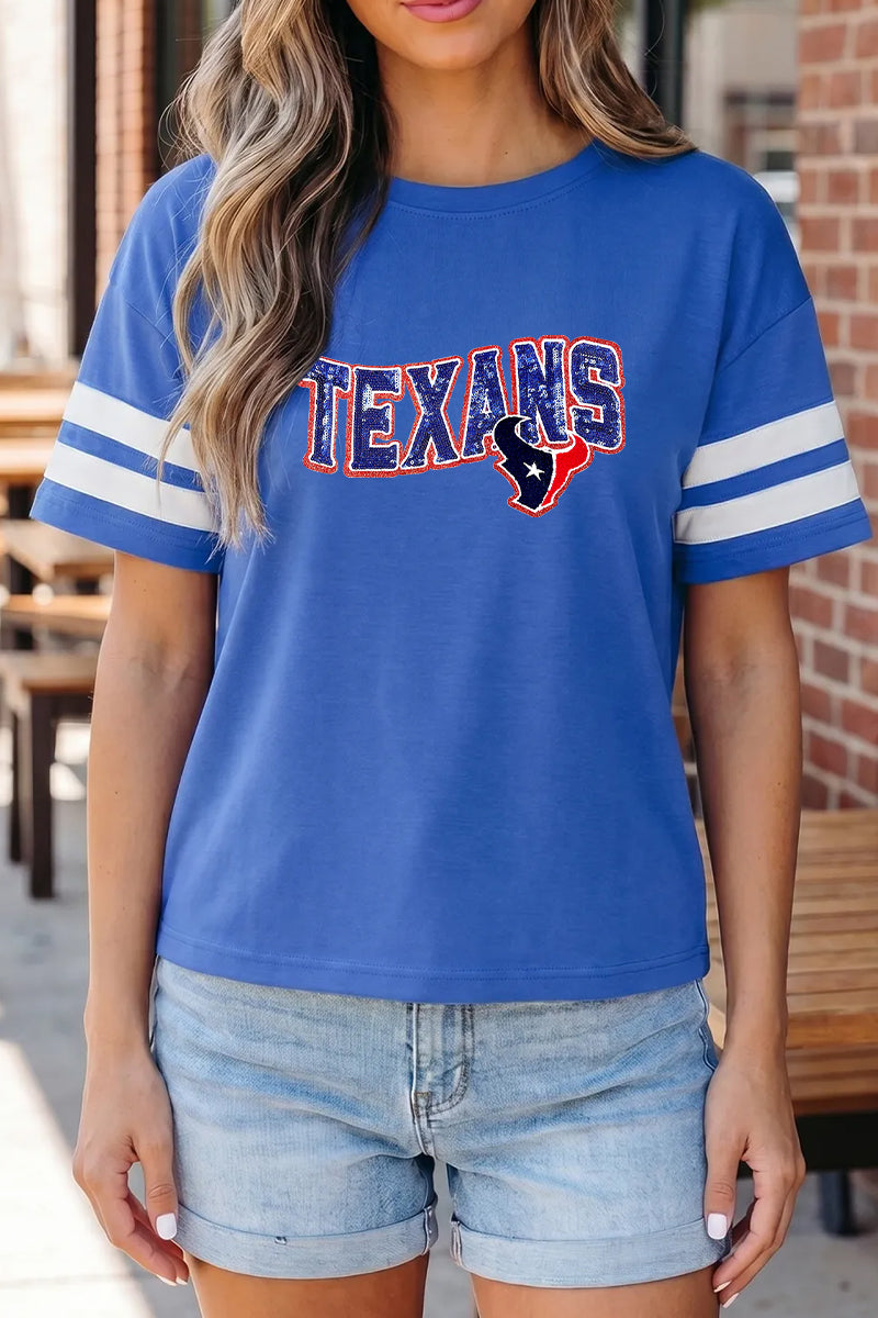 Texas Game Day Football Graphic Tee Women Sporty Top